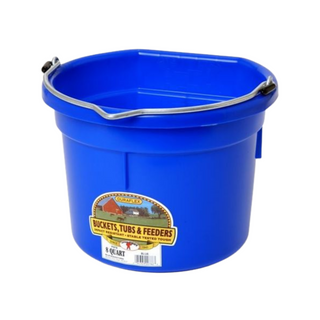 8 Quart Flat Back Plastic Bucket