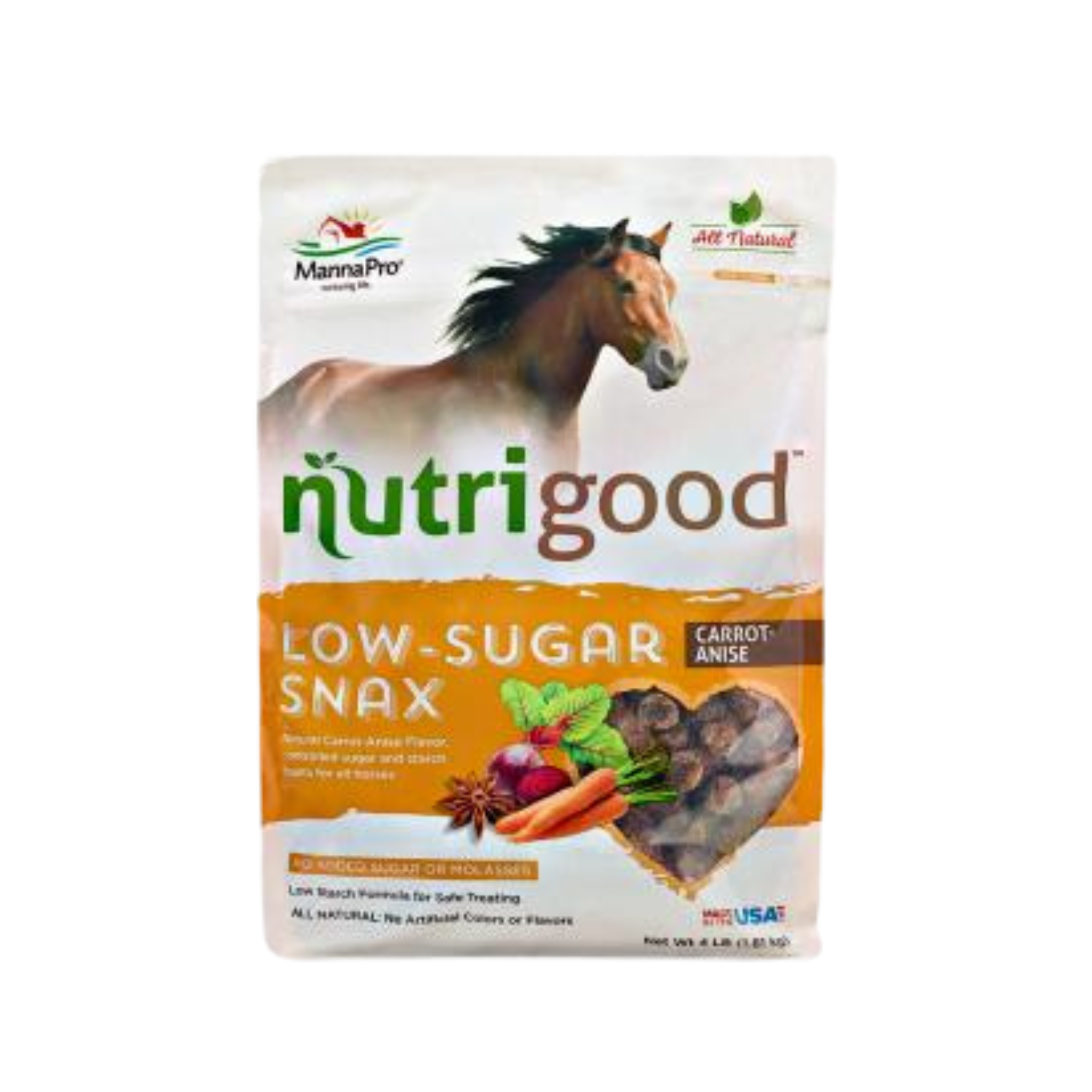 Manna Pro Nutrigood Low Sugar Snax Carrot Horse Treats