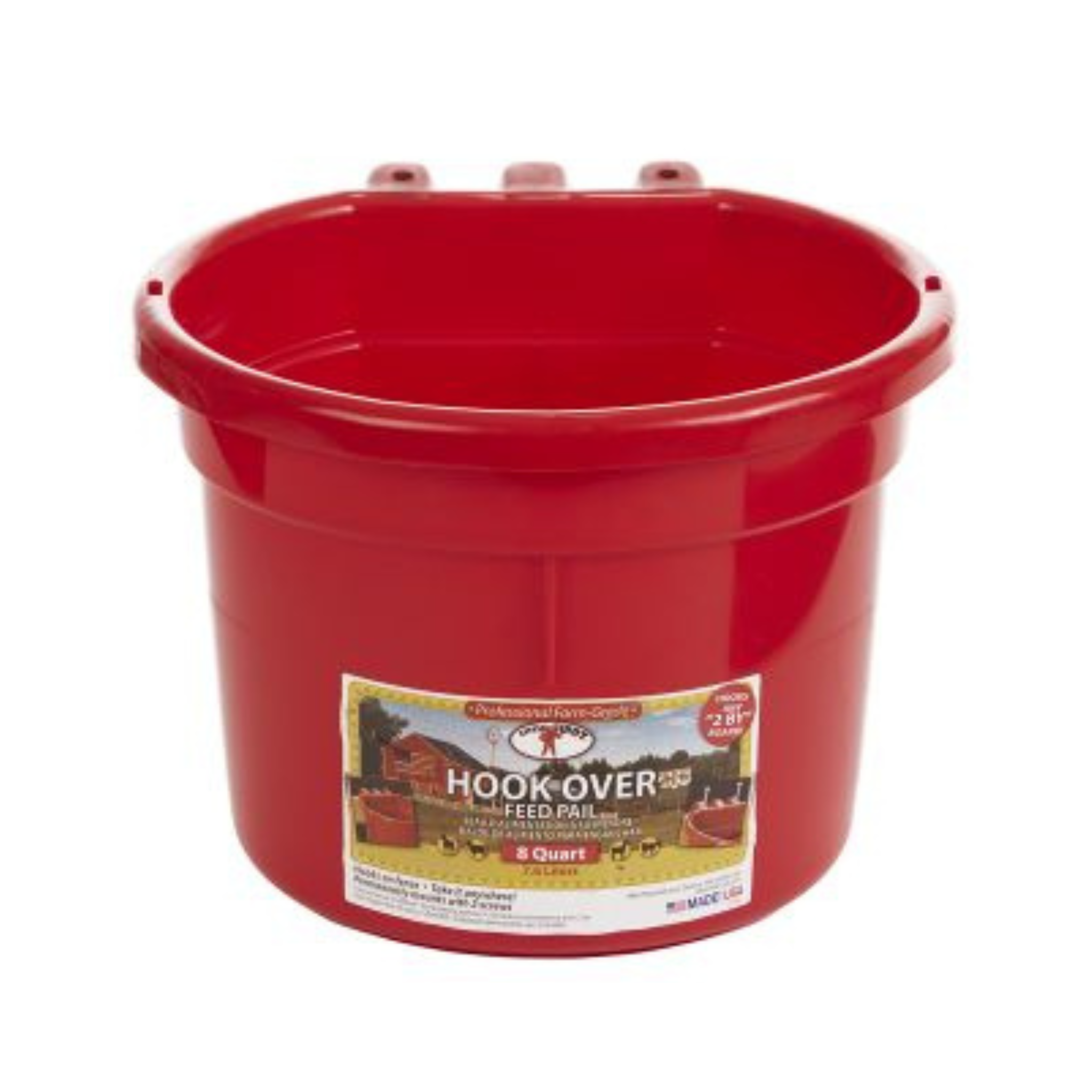 8 Quart Hook Over Feed Pail
