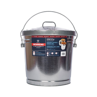 Galvanized Steel Trash Can with Lid