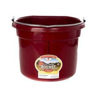 8 Quart Flat Back Plastic Bucket