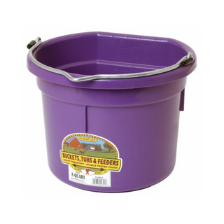 8 Quart Flat Back Plastic Bucket