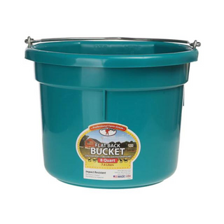 8 Quart Flat Back Plastic Bucket