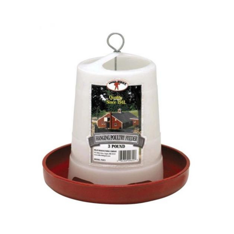 3 Pound Hanging Poultry Plastic Feeder