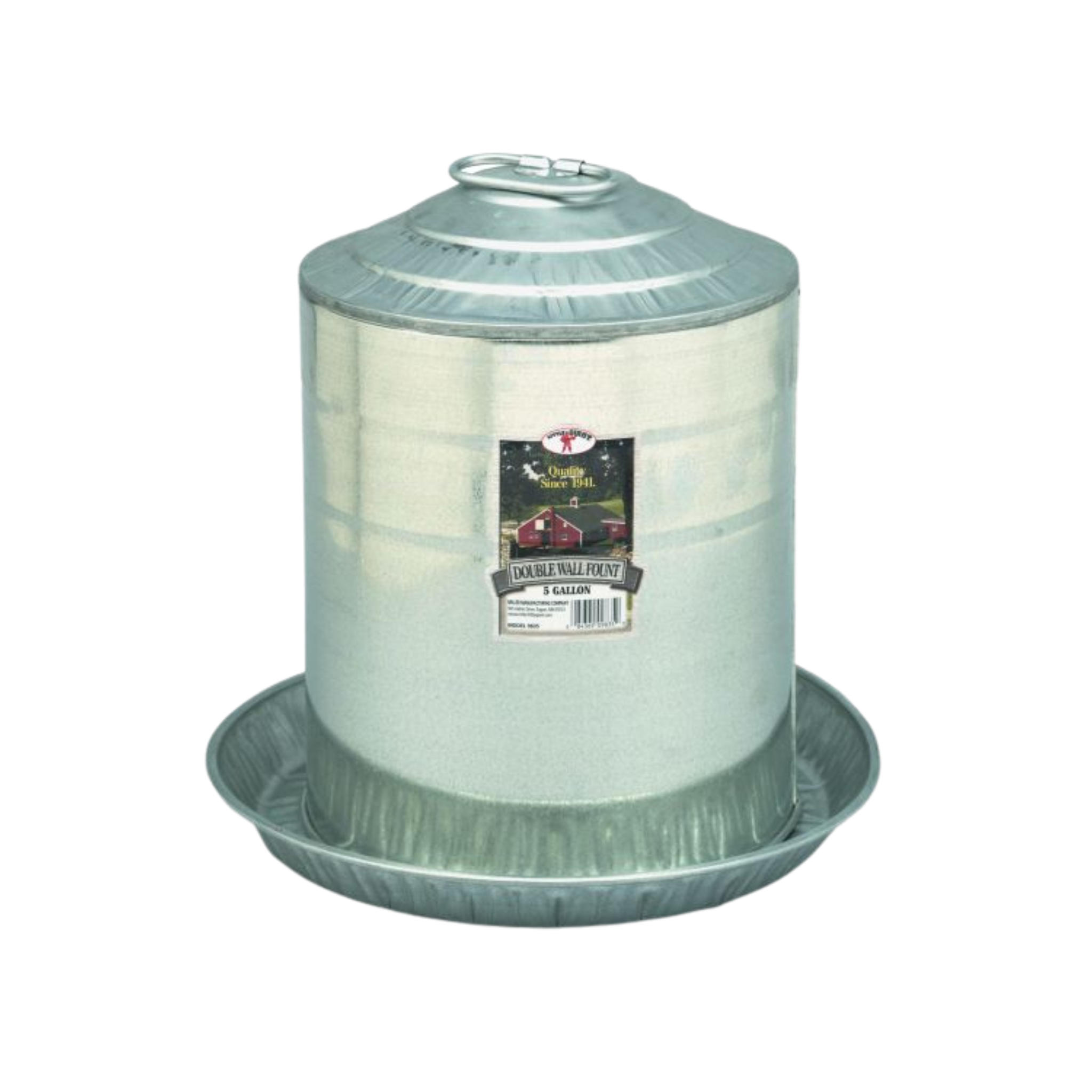 5 Gallon Double Wall Poultry Fountain Waterer